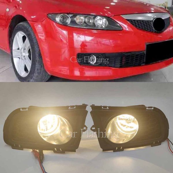 1 ensemble de phares antibrouillard pour pare-choc avant, pour MAZDA 6 Sedan GG1 2006 2007 2008 2009 2010, couvercle de phare antibrouillard, cadre de calandre