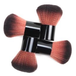 1Set Big Black Makeup Brushes Powder Cosmetic Brush Face Blush Contour Brush Kabuki Nail Brush Makeup Tools With Bag Sculpting