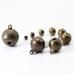 1Set Bronze Metal Jingle Bells Hangers Hangende losse kralen Festival Party Decor Christmas Tree Decorations/Diycrafts Accessor