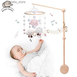 1Set Cartoon Houten Bed Bells Voor Kinderen Montage Rammelaars Beugel Pasgeboren Baby Speelgoed Baby Crib Mobiele Bed Bel baby Accessoires L230518