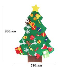 1Set Diy Filt Christmas Tree Ornaments Navidad Christmas Decorations for Home Natal Kerst Year Gift for Kids Xmas Noel 201203