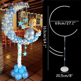 1 Set DIY Moon Ballon Houder Ballons Stand Column Balons Boog Frame Kids Verjaardagsfeestje Baby Shirt Bruiloft Decoratie Benodigdheden Y0107