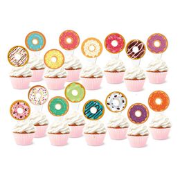 1set donut Grow Up Cake Decor Garland Ballonnen IJs Papier Tissue Pompoms Baby Shower Bruiloft Verjaardagsfeestje Decoraties