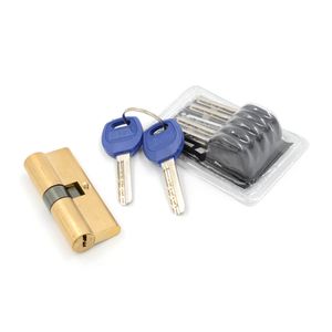1Set Double Side Keyholes 75mm 37.5/37.5 Messing Key Cilinder Deur Slot Bat Beveiliging Anti Snap Lock