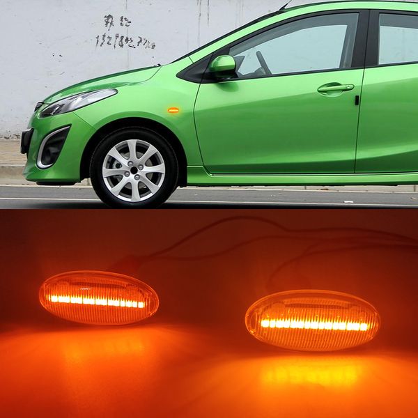 1set pour Mazda 2 pour MAZDA 3 5 6 BT-50 MPV LED LED Dynamic Turn Signal Signal Marker Light Séquentiel Blinker Lumière