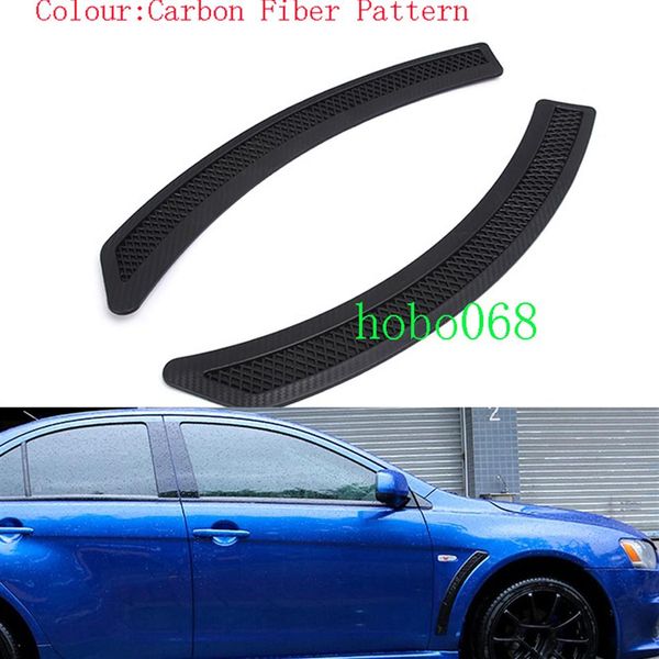 1 jeu de bandes décoratives pour garde-boue de voiture Mitsubishi Lancer EVO, motif en Fiber de carbone DIY272F