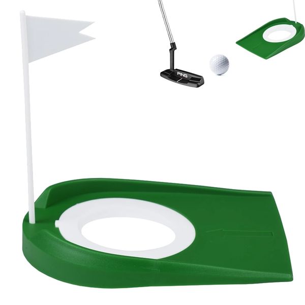 1 Juego de bandera de agujero de taza de regulación de Golf, patio interior de casa, entrenamiento de práctica al aire libre, entrenador, ayuda, accesorios de Golf