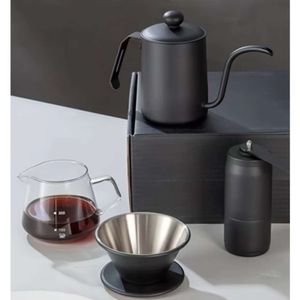 1set, handslijpset, zwarte Hine Home Set voor geliefden, Maker Coffee Bar Accessoires Coffeeware Gift