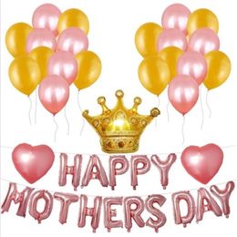 1set Happy Mother's Day Balloons Suit à thème Décoration de fête en aluminium Ballon Ballon Ball de fête de mère bonne fête Y0622307