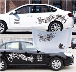 1 set hot Meest Auto Vrachtwagen auto motorracen sport power Chinese Totem Draak Grafische Side Decal Body Hood Sticker