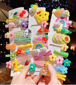 1set Koreaanse modestof haarspelden Kids Girls Elegante haarclips Pin Barrettes Accessoires Hoofddress Hoofdkleding