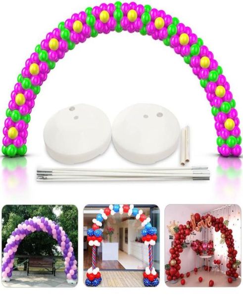 1set Large Balloon Balloon Arch Colonne Stand Cadre Base Base for Wedding Birthday Party Decoration Q1904294777012