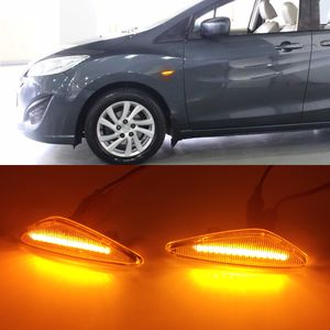 1SET LED LED Repeater Marker Turn Signal Signal Indicateur Clignoteur pour Mazda 6 Mazda6 GH Mazda5 CW Premêke RX-8 MX-5 Fiat 124 Spider
