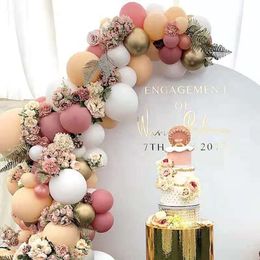 1 Juego de globos Bokeh decorativos de macarrón, conjunto de cadena de globos coloridos, fiesta de cumpleaños, boda, Año Nuevo, suministros de decoración, decoración para niños, Baby Shower