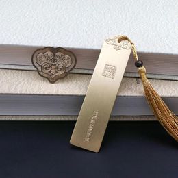 1Set Metal Bookmarker Accessoires Kit Exquisite Carving Brass Chinese stijl Ruyi Delicate Souvenir (doos willekeurige kleur)