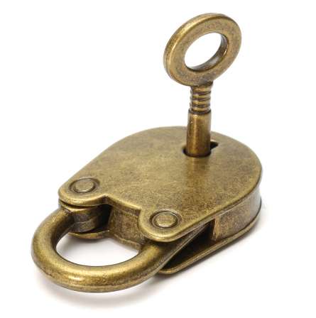 1 conjunto de metal velho estilo vintage mini cadeado pequeno caixa de bagagem chave cadeado cor de cobre cor de 3 home usage decoração de hardware