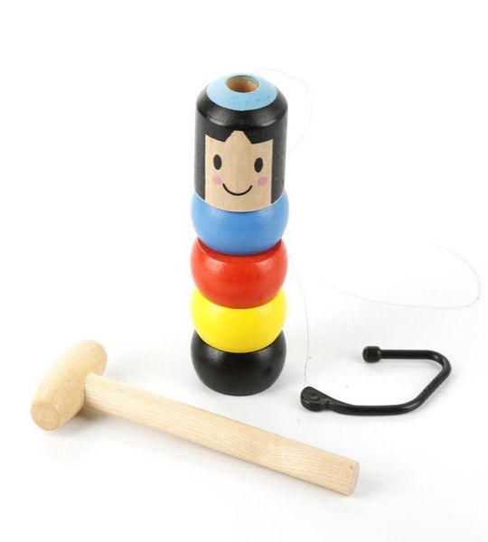 1set Party Decoration Immortal Unbreakable Woodan Man Magic Toy Tot Magic Tricks Gross Up Stage Props Fun Toy Accessory3149354