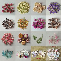 1set geperste gedroogde bloem aromatherapie kaars voor handgemaakte hanger ketting sieraden vaartuig geurtekte kaarsaccessoires nieuw