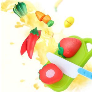 1set Fitend Plastic Toy Cutting Fruit Vegetable Simulation Miniature Food Dolls Role Play Toys for Girls