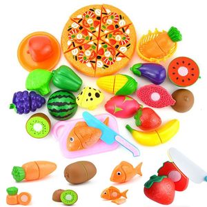 1Set Fantasiespel Plastic Voedsel Speelgoed Snijden Fruit Groente Simulatie Miniatuur voor Poppen Rol Speelgoed Meisjes 240301