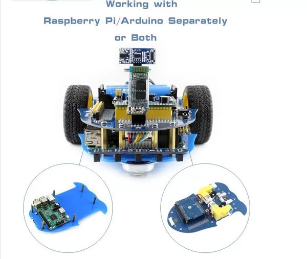 1set Raspberry Pi 3 Modelo B Cámara AlphaBot AlphaBot Kit de construcción de robot de coche inteligente Diseño de recursos de fuente abierta