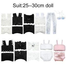 1set Soft Lace Underwear Bra Sweet pour 30 cm Doll 1/6 Knickers for Blythe 1/6 BJD Dolls Top Underpant pour Dollhouse Kids Toy