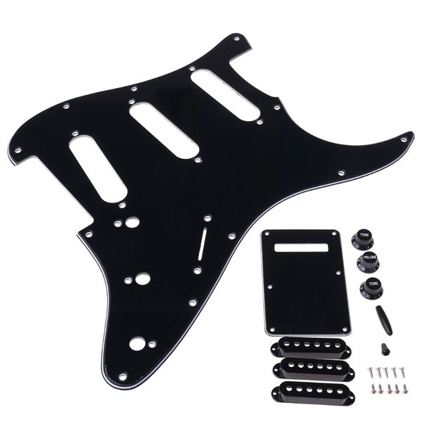 1Set SSS Electric Guitar Pickguard Patinas posteriores Pellabas de cubierta de cobertura para St Sq