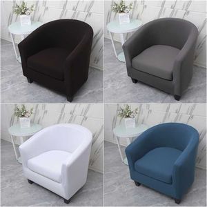 1 Set Stretch Arc Seat Sofa Cover Woonkamer Spandex Split Style Club Chair Slipcover met kussen Meubelbeschermer 211207