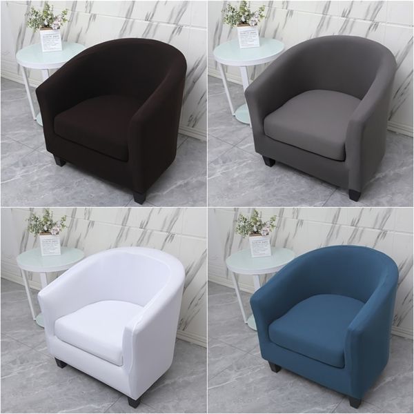 1 Set Stretch Arc Seat Housse De Canapé Salon Spandex Split Style Club Housse De Chaise Avec Housse De Coussin Protecteur De Meubles 211102