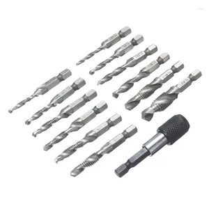 1set Tap Drill Bits HEX SHANK SNELAND Wijziging Draadsspiraal schroefbit Set metrische machinebanen