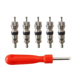 Kit de Service de Valve de pneu, 1 ensemble, noyaux de Valve, tournevis, réparation de pneus, voiture et moto