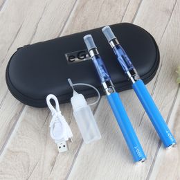 1 Set UGO-T CE4 Starter Kit 2 * UGO Batterij + 2 * CE4 Verstuiver Rits Case Dubbele Kit eGo ecig kit UGO T USB Passthrough 650 900 1100 mAh Batterijen