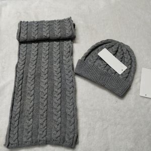 1 set Winter 5 kleuren vrouw Kerstmutsen Sjaal man Reizen Mode volwassen Mutsen Skullies Chapeu Caps Katoen Skimuts meisje grijze hoed warm houden Sjaals Sets