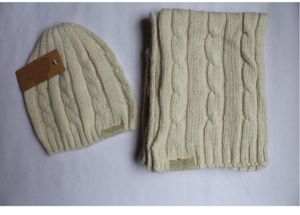 1set hiver man beanie cool tricot casquette écharpe femme tricot tricot unisexe chaude chapeau classique chape
