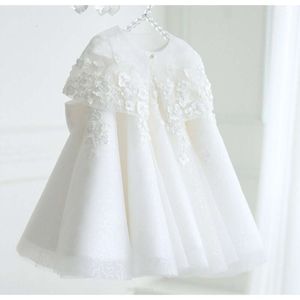 1ère robe d'anniversaire Lace Princess Girls for Farty and Wedding White Baby Baptême Robe Chiristing Ball Robes L2405
