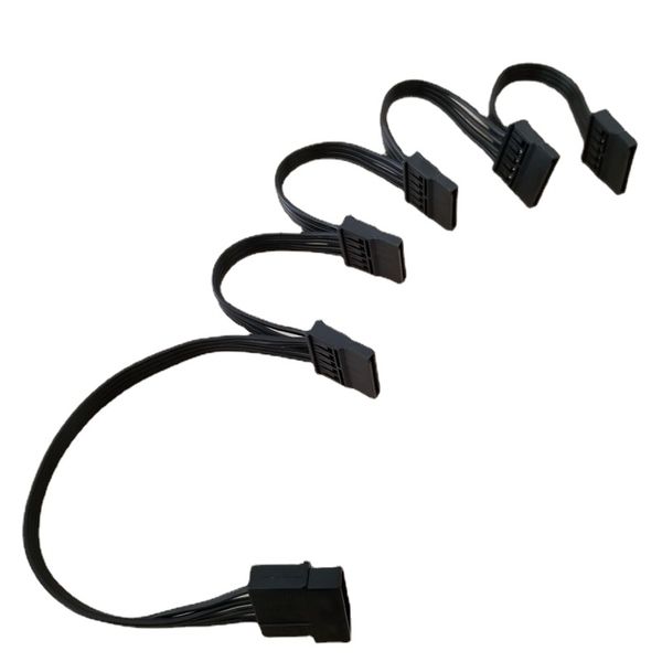 Cable de alimentación SATA de 1 a 5, 4 pines, Molex a 5 puertos, 15 pines, Cable de 18AWG para jaula de disco duro de 5 capas, disco duro, HDD, SSD, servidor de PC