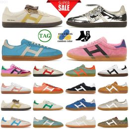 1Top Qualität 2023 OG Wales Bonner Gazelle Designer Freizeitschuhe Silber Metallic Rosa Samt Schwarz Gummi Vegan Gazelles Real Madrid Herren Damen Trainer Jogging Walking