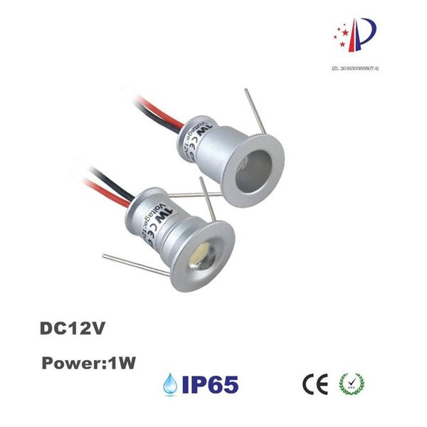 1W Mini Spot Encastré DC12V LED Plafonnier 15mm Découpe 30D 120D Petit Downlight 18pcs Cabinet Décoration Light24952865