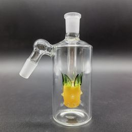 1x 14mm 45° Cendrier En Verre Pomme De Douche Ananas À L'intérieur De 45° Bong Joint Mâle