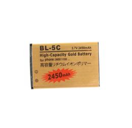 1x 2450 mAh BL5C BL5C BL 5C GOUD VERVANGENDE BATTERING VOOR NOKIA 3650 1100 6230 6263 6555 1600 6630 6680 6550 6230i Batterijen Batter1957489