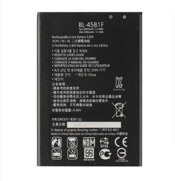 1x 3200MAH BL45B1F BL45B1F batería de reemplazo para LG V10 H968 H961N H900 H901 VS990 F600 F600L F600K H960A LS99253154447