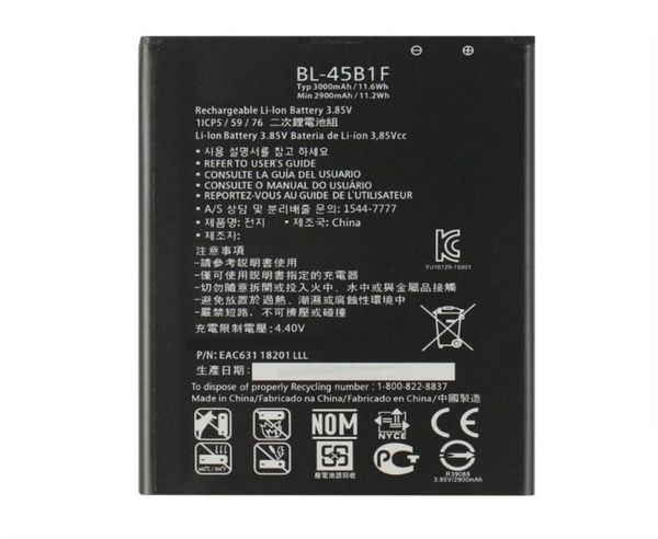 1x 3200MAH BL45B1F BL45B1F batería de reemplazo para LG V10 H968 H961N H900 H901 VS990 F600 F600L F600K H960A LS992942347472