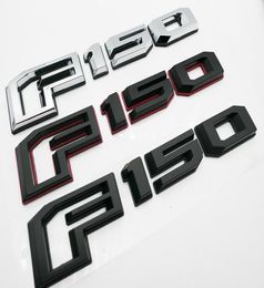 1x Zwart Rood Zilverachtig F150 Auto Zijsticker Achterklep Achterembleem Badge Premium 3D Naambord Vervanging voor 2015-2018 F1505464358
