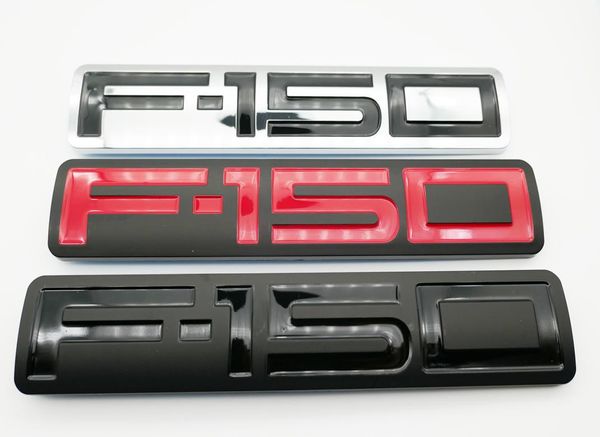 1x noir rouge argenté F150 autocollant latéral de voiture hayon arrière emblème Badge lettre Premium 3D remplacement de plaque signalétique pour 20042008 F1509946579