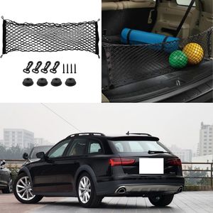 Voor AUDI A6 Auto Auto Model Zwart Achterste Trunk Cargo Organizer Opslag Nylon Effen Verticale Seat Net