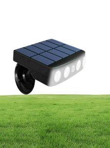 1x Garden Lawn Pation Solar Motion Sensor Licht Outdoor Beveiligingslamp Zonne -aangedreven verlichting Waterdichte Buitenlichten 4 LED BULB W7039016