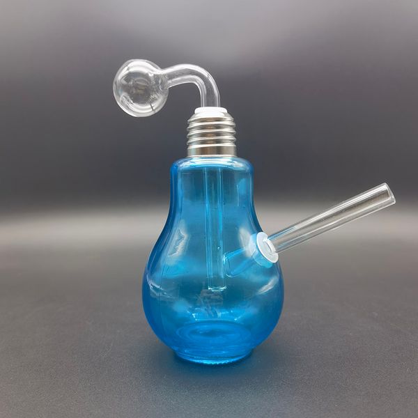 El vidrio 1x Bong el fumar grande del tubo de agua de la cachimba de la bombilla Bong el tubo de agua del pelele