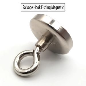 FreeShipping1X Neodymium Magnet Super Strong Powerful Salvage Hook Fishing Magnetic Circular Pot Magnets Imanes Strongest Permanent Deep Sea