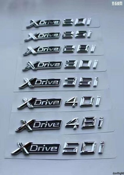 1X nouveau ABS Chrome voiture XDrive Logo emblème garniture autocollant X Drive 20i 25i 28i 30i 35i 40i 48i 50i pour BMW X1 X3 X4 X5 X68368164