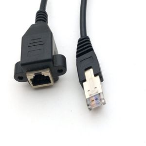 1x RJ45 Montaje de tornillo macho a hembra Montaje Ethernet Ethernet LAN Cable de extensión de red 1M267B